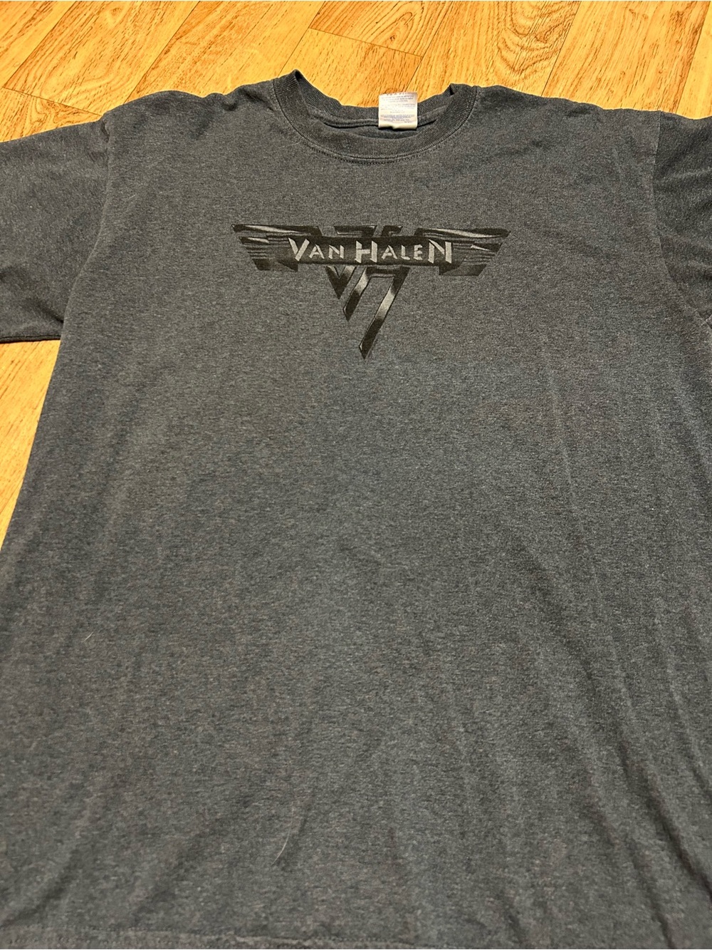 Gildan Men's Short Sleeve Tee - Charcoal with Black Van Halen Logo